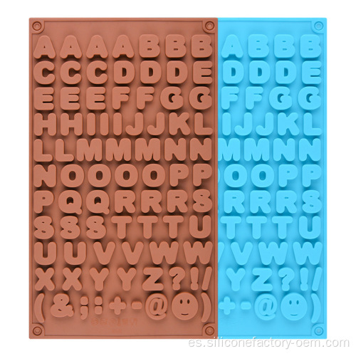 letras de molde de chocolate silicona